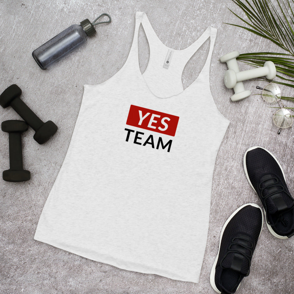 Yes team | Women's Racerback Tank
