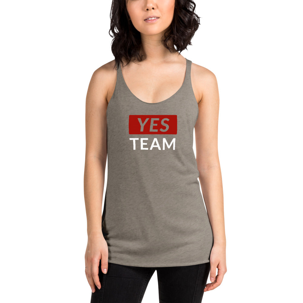 Yes team | Women's Racerback Tank