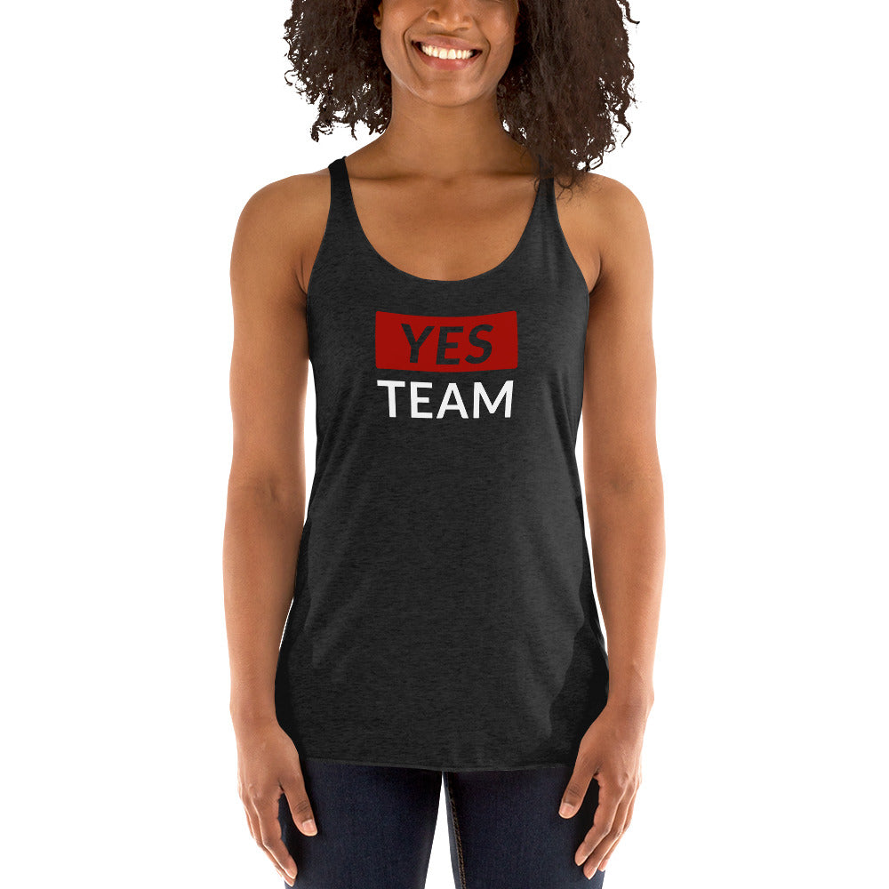 Yes team | Women's Racerback Tank