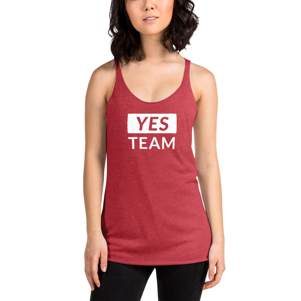 Yes team | Women's Racerback Tank