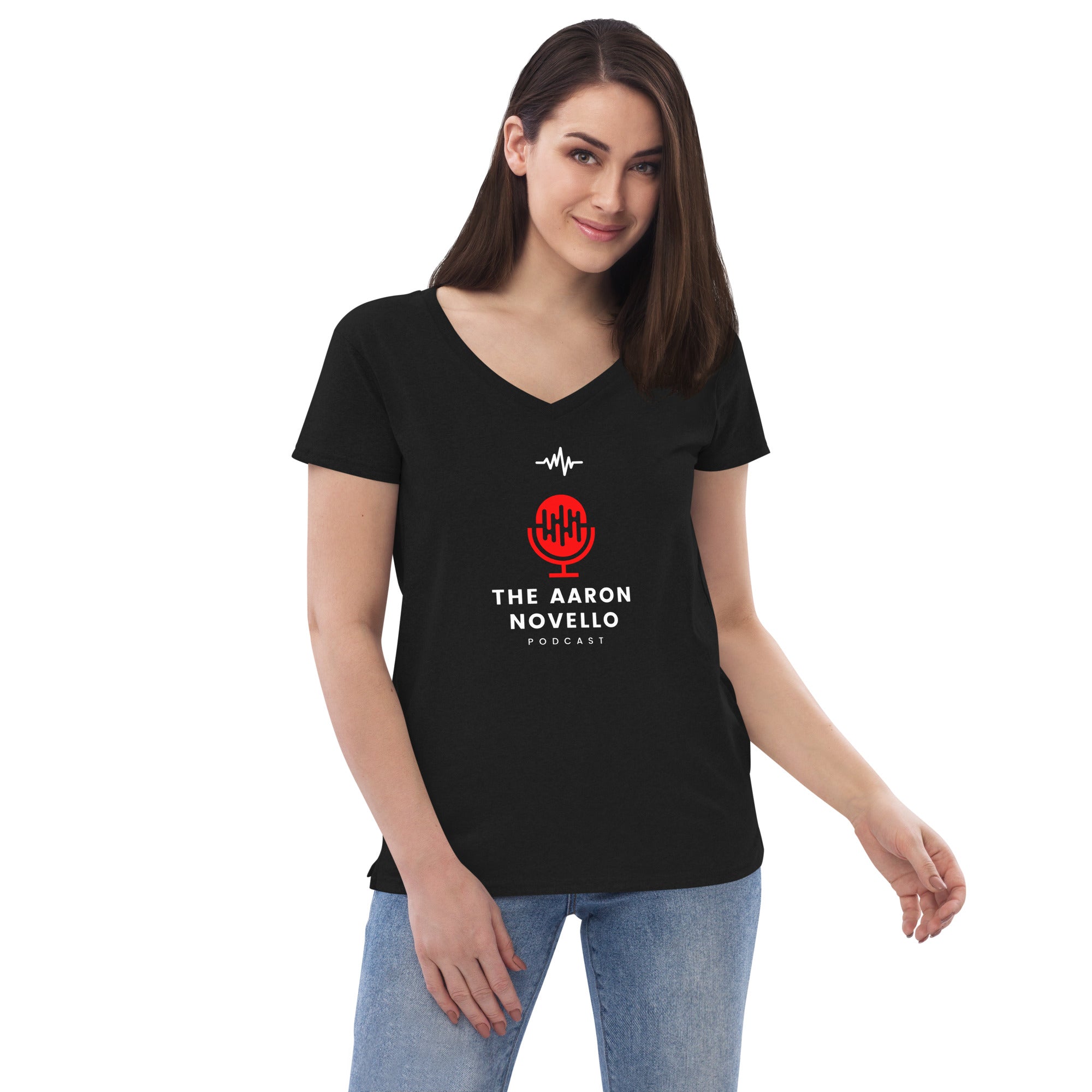 The Aaron Novello Podcast | Women’s Recycled V-Neck T-Shirt